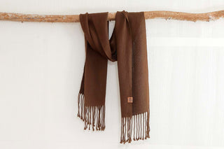 Bufanda de Alpaca Clásica Cafe