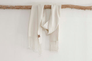 Bufanda de Alpaca Clásica Crudo