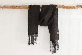 Bufanda de Alpaca Clásica Negro