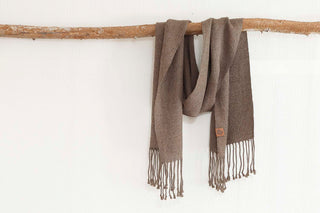 Bufanda de Alpaca Clásica Rosillo Oscuro