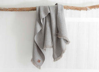 Chal de Vestir Desflecado Gris y Rosillo