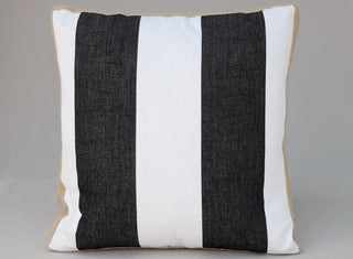 Cojin Rayas Negro y Blanco