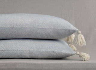 Cojines Alpaca 60x40 Crudo y Celeste