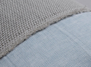 Cojines Desflecado 60x60 Celeste Detalle