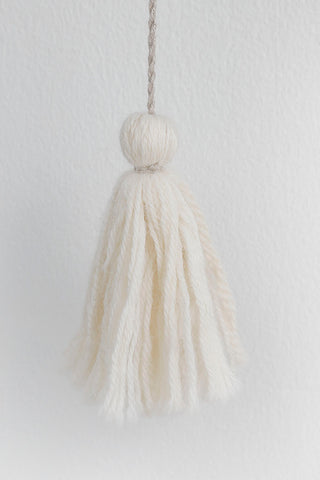 Cuelga de alpaca y lino