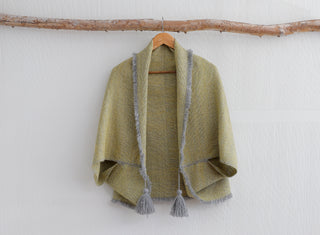 Kimono de Alpaca Gris y Amarillo