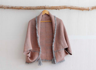 Kimono de Alpaca Gris y Naranjo