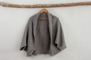 Kimono de Alpaca Gris y Rosillo