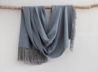 Piecera King Alpaca Urbano Gris y Azul