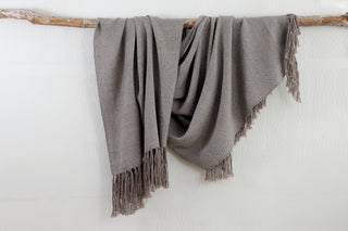 Piecera King Alpaca Urbano Rosillo y Gris