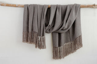 Piecera King Alpaca Urbano Rosillo y Gris Medio