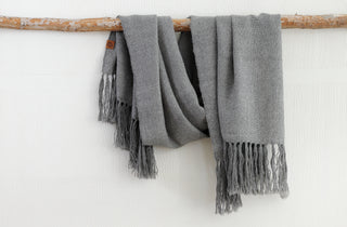 Piecera Queen Alpaca Gris Medio y Gris