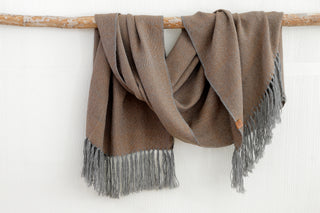 Piecera Queen Alpaca Gris Medio y Vicuna