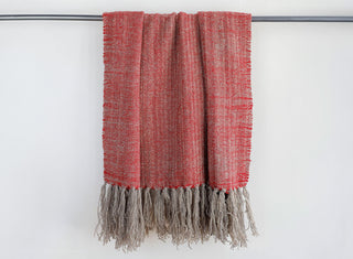 Piecera Queen Oveja y Alpaca Gris y Rojo