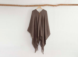 Poncho Clásico Rosillo Oscuro