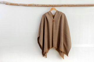 Poncho Medio Vicuna y Rosillo